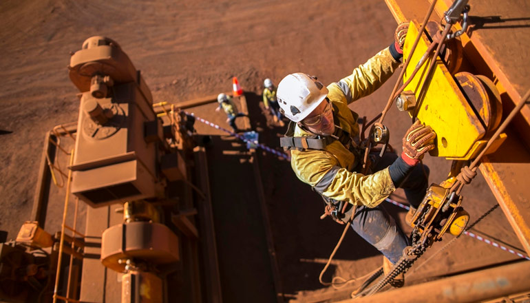 Workers in a mine