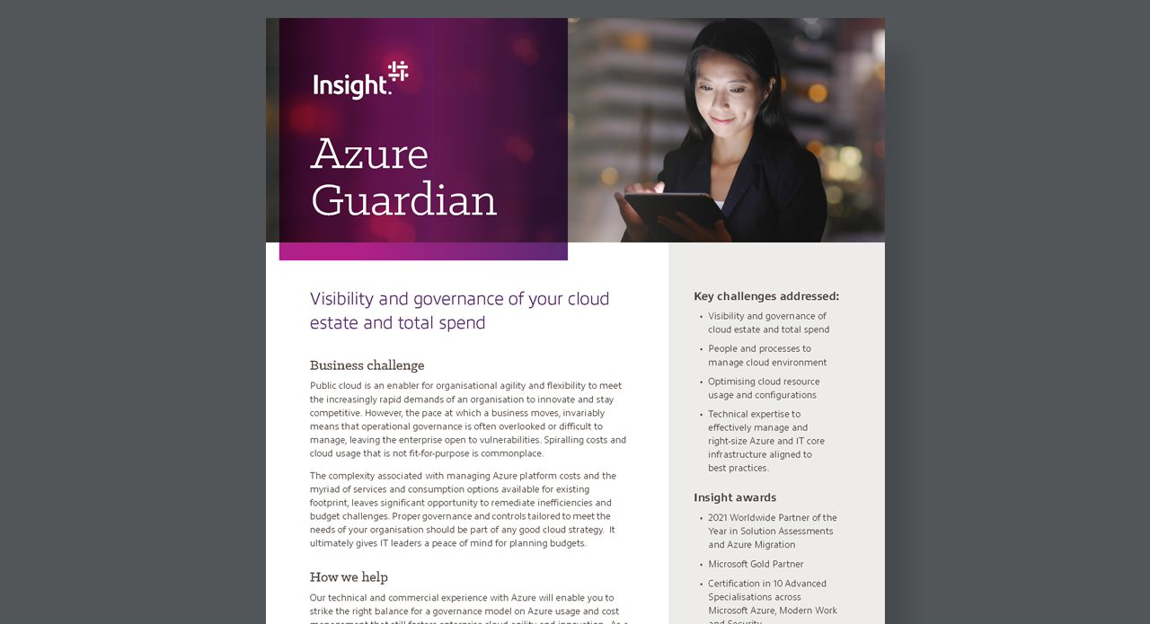 文章 Visibility and governance of your cloud estate and total spend 图像