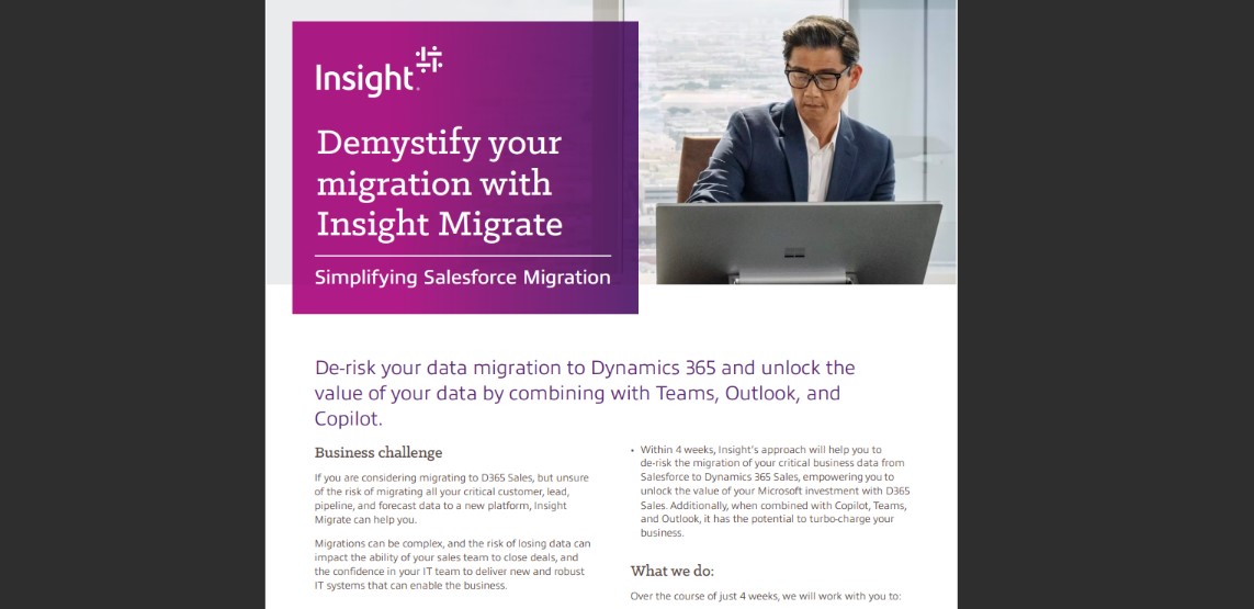 Article Dynamics 365 migration with Insight  Image