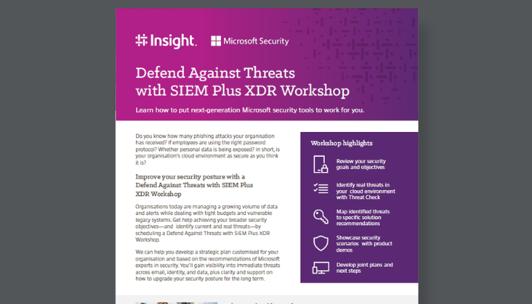 Article Defend Against Threats with SIEM Plus XDR Workshop  Image