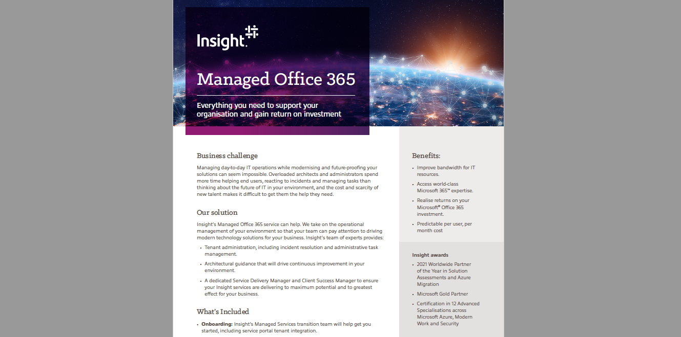 Article Insight Managed Office 365 Image