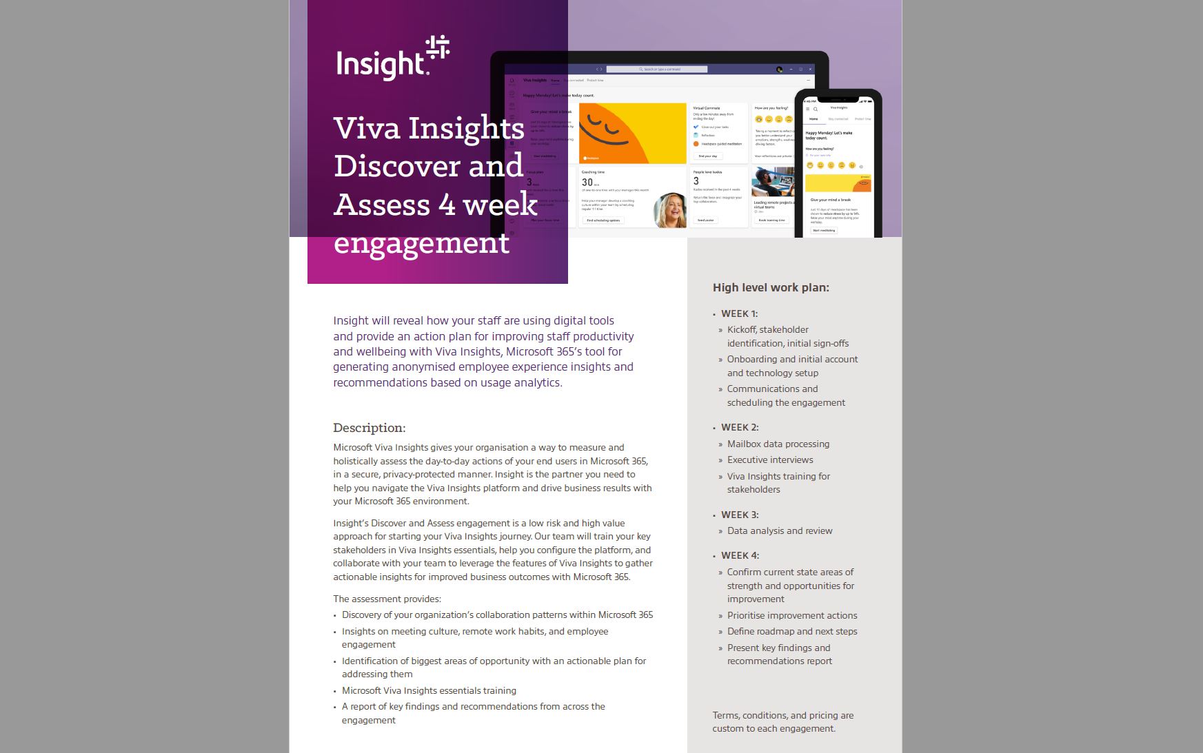 Article Viva Insights Discover and Assess 4 week engagement Image