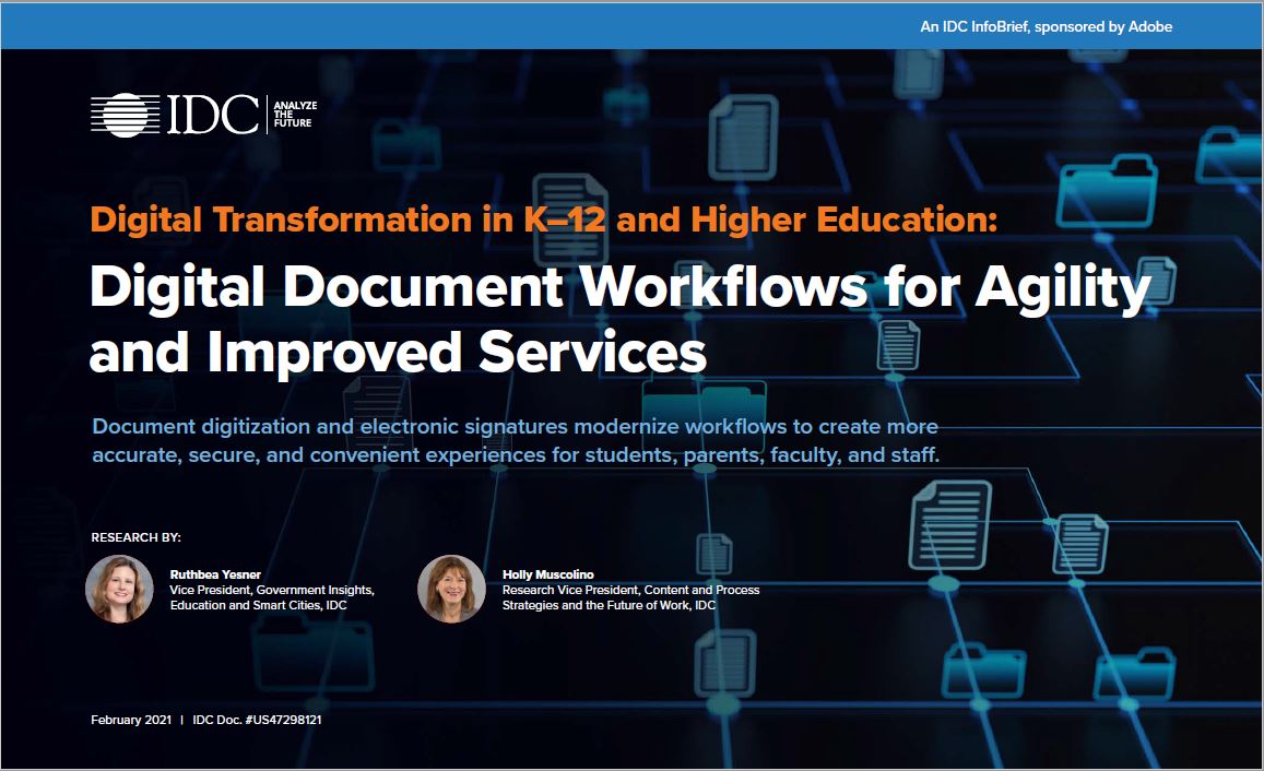 Article Digital Document Workflows. A key aspect of Digital Transformation in Education​ Image