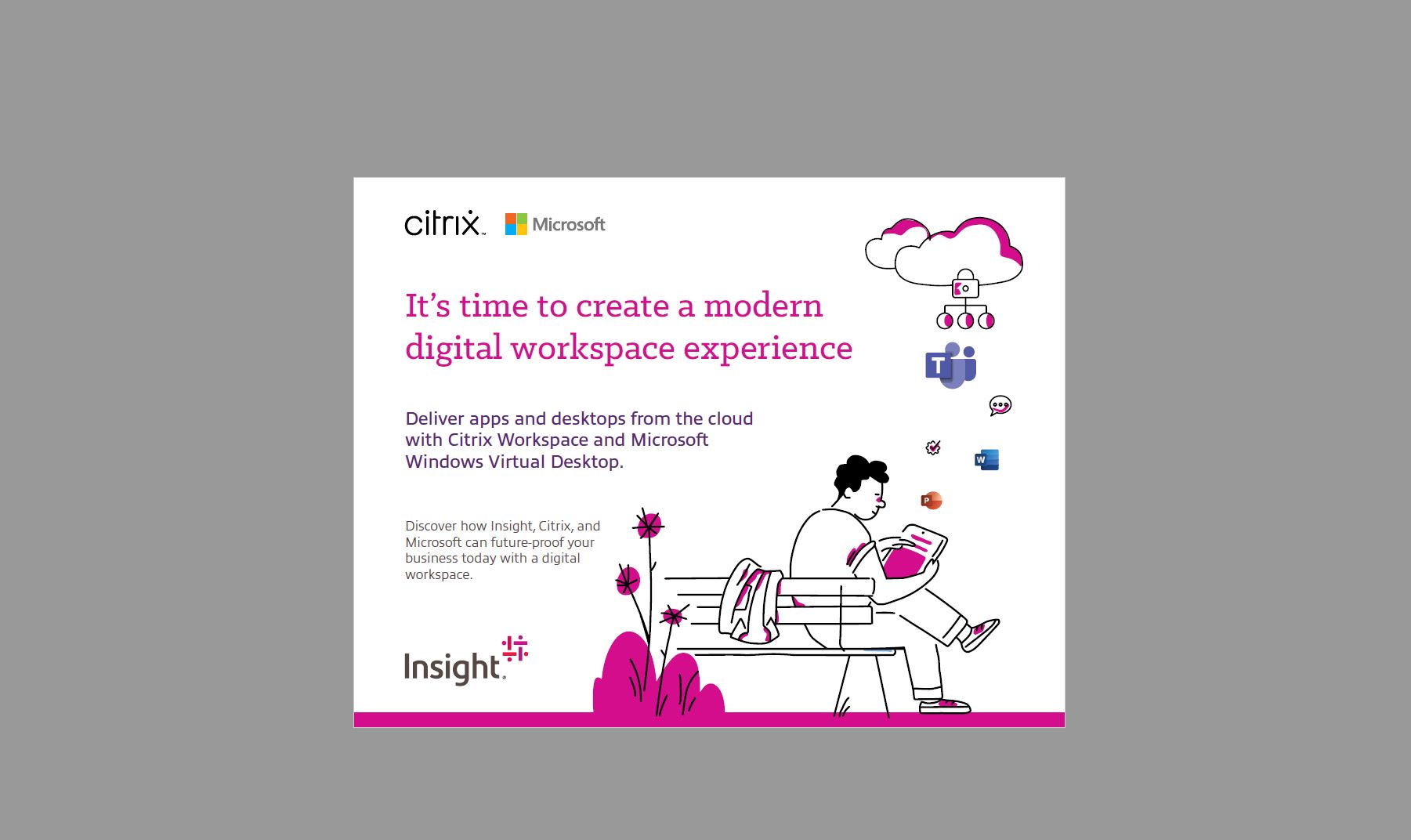 Article Deliver apps and desktops from the cloud with Citrix Workspace and Microsoft Windows Virtual Desktop. Image