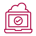 Data center management cloud icon