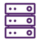 Icon of a server, data center